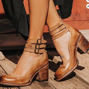 Freebird by Steven Randi Tan 10 Ankle Strap Leather